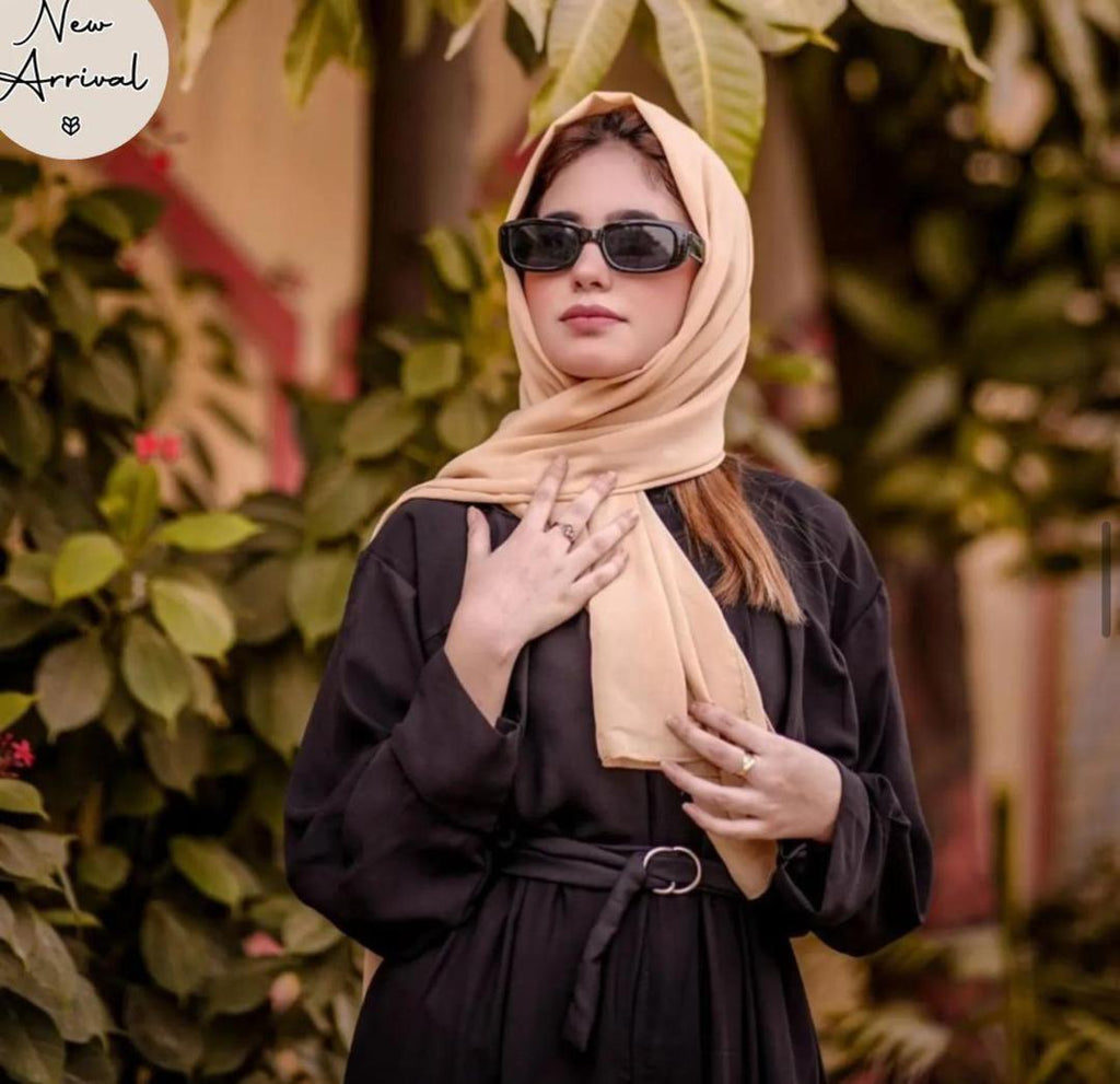 Versatile Front-Open Georgette Abaya – Lightweight & Breathable