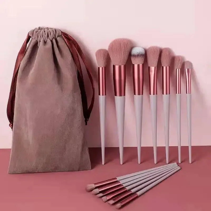 Premium 13-piece Rose Gold Makeup brush set with Soft synthetic Bristles.