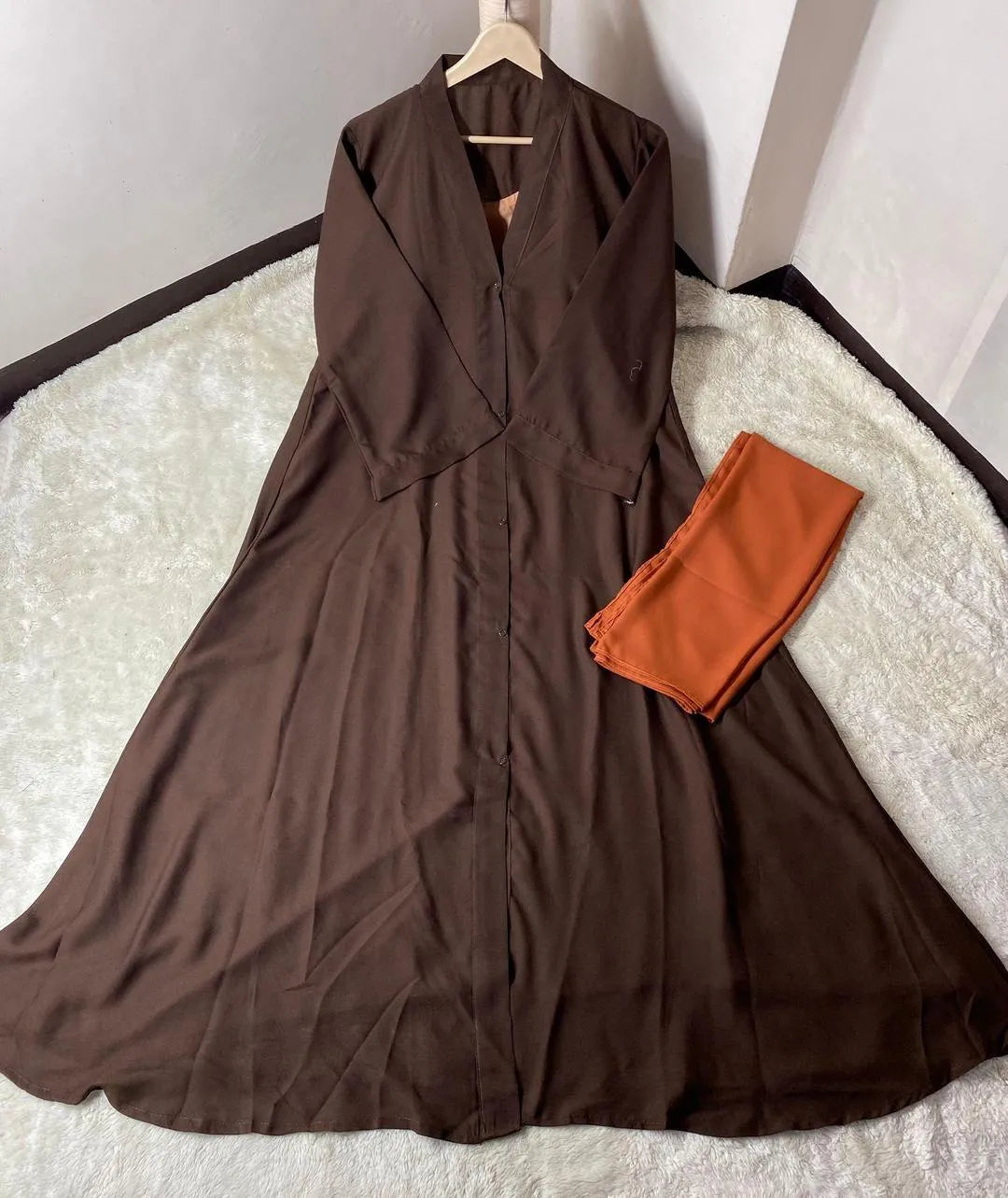 Essential Everyday Georgette Abaya - Classic A-Line Silhouette