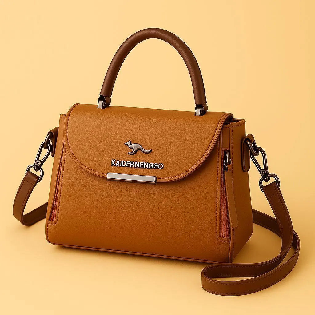 Elegant Plain Leather Handbag for Women – Minimalist Chic
