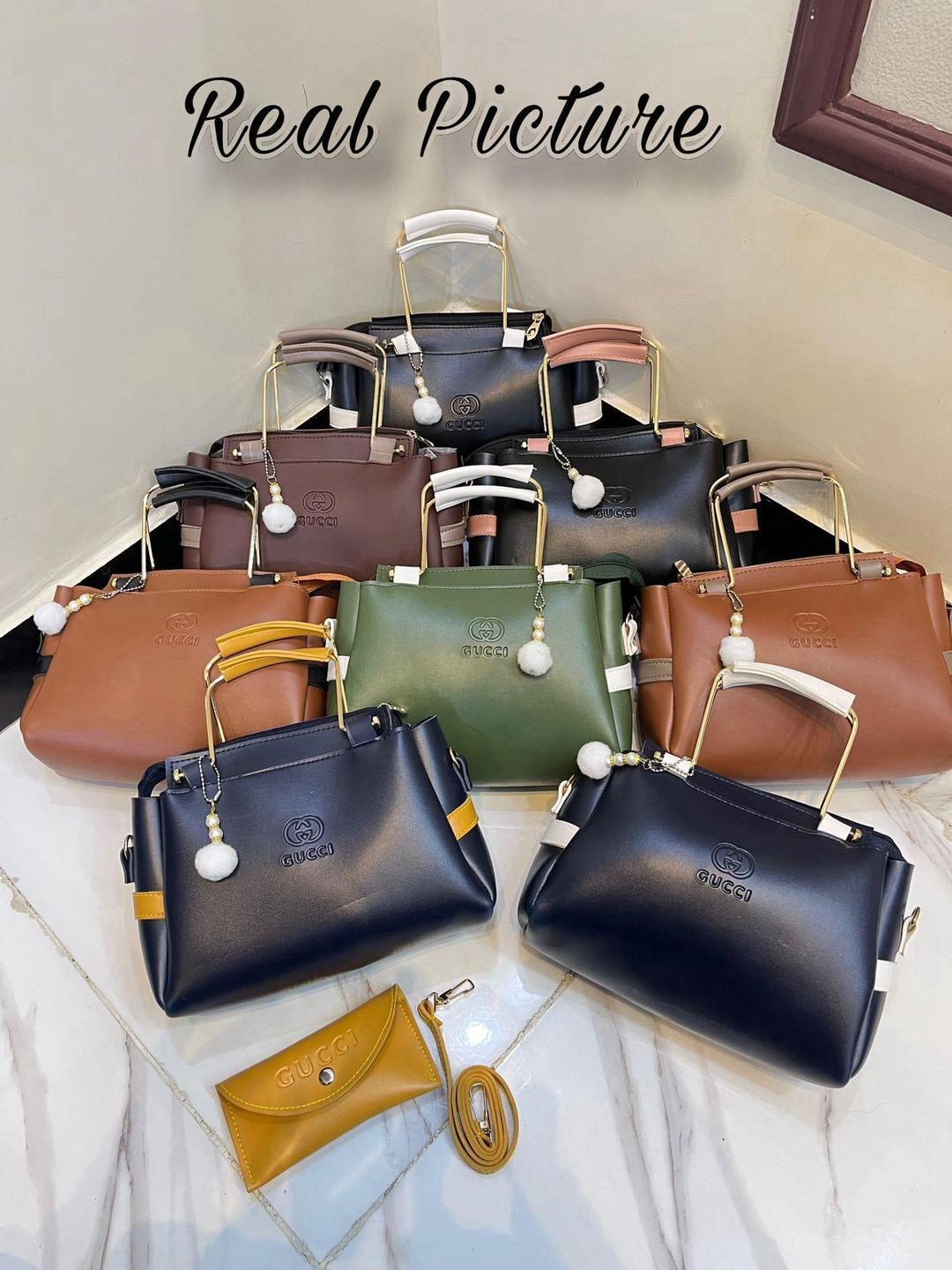 Luxury Women’s Handbag with Matching Wallet - High-Quality Rexine Leather - Nexure Deals
