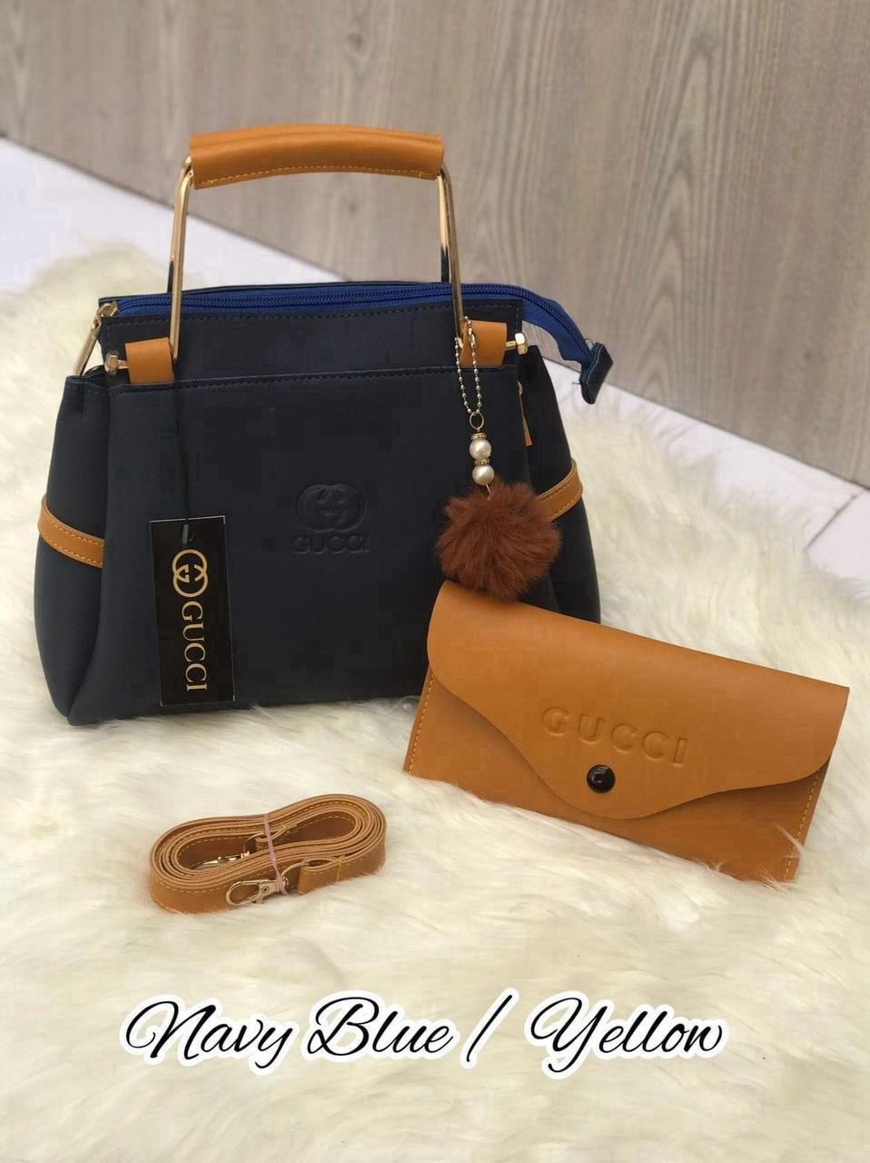 Luxury Women’s Handbag with Matching Wallet - High-Quality Rexine Leather - Nexure Deals