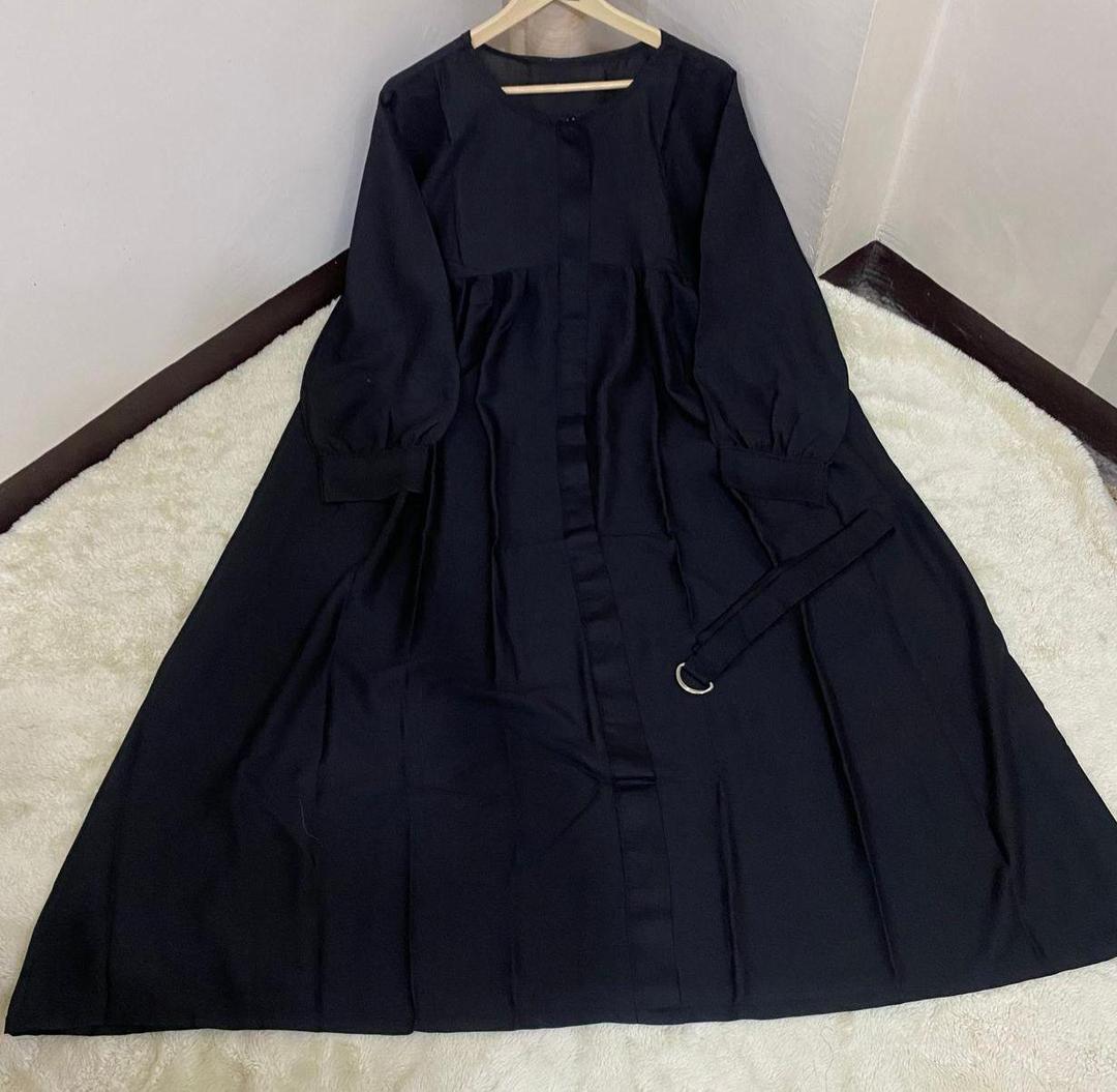 Versatile Front-Open Georgette Abaya – Lightweight & Breathable