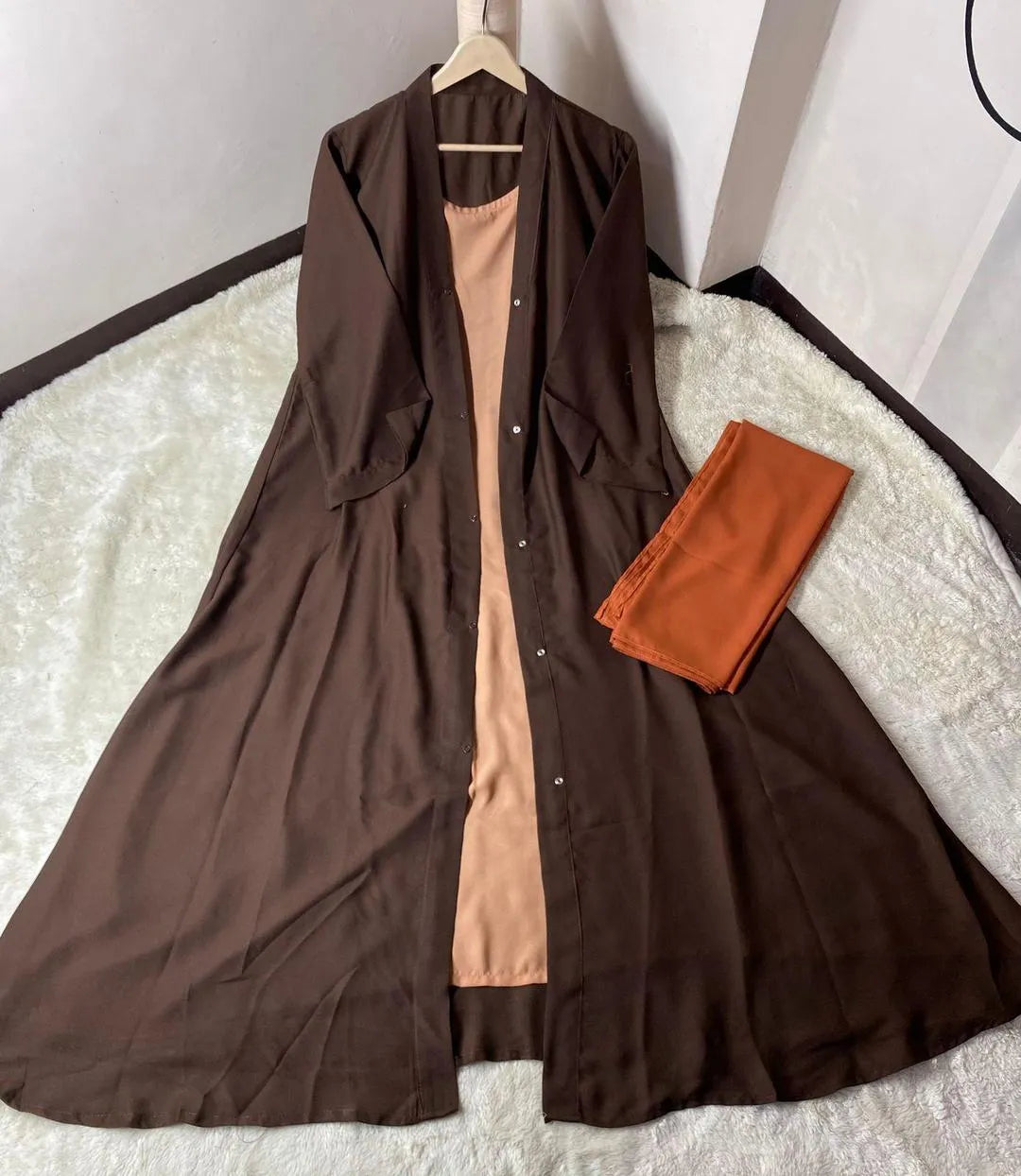 Essential Everyday Georgette Abaya - Classic A-Line Silhouette