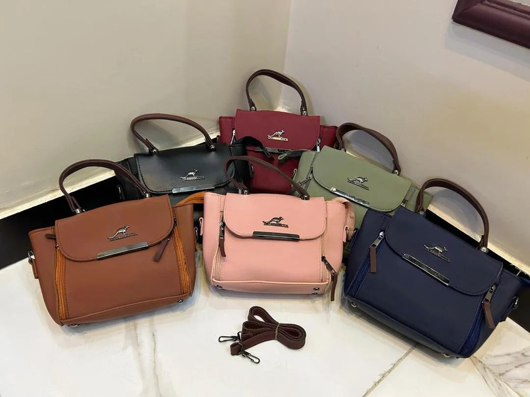 Elegant Plain Leather Handbag for Women – Minimalist Chic