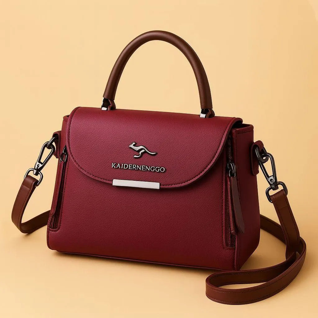 Elegant Plain Leather Handbag for Women – Minimalist Chic