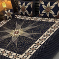 Royal Navy & Gold Starburst Bridal Bedding Set